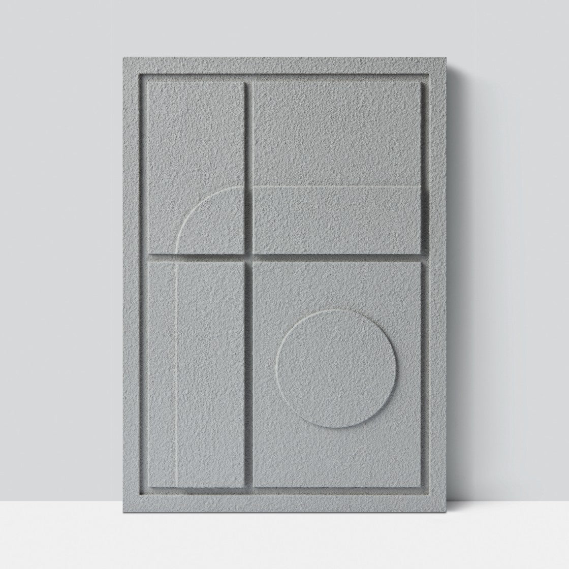 Wall Decor 350x500x18mm GEOMETRIC 3 MURSO Milky Grey