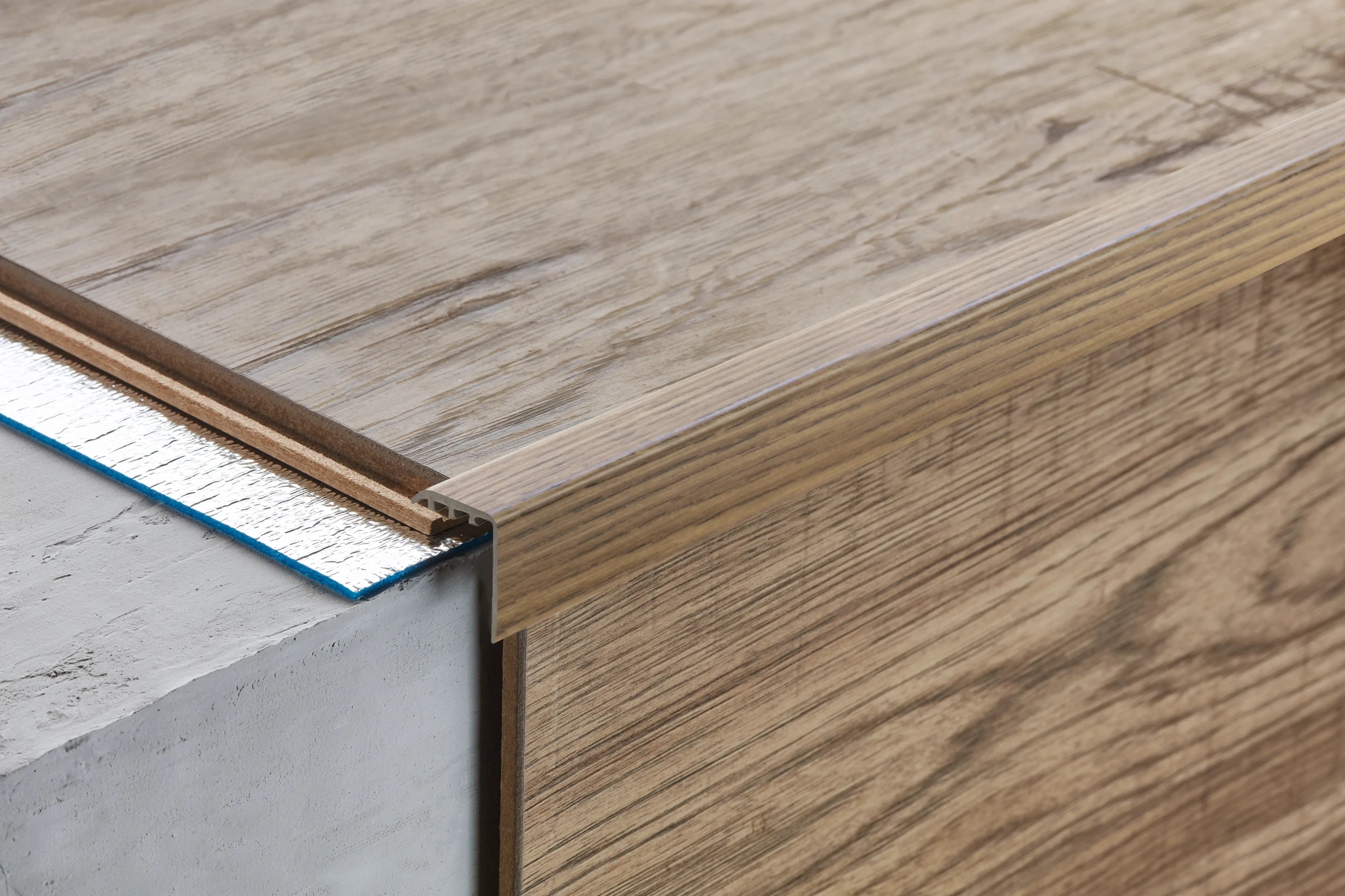 Kątownik progowy PVC 30x30mm Cezar Dąb Hamilton Mat 0,90m