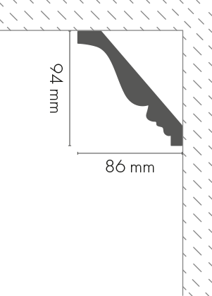 Listwa gzymsowa zdobiona LGZ-09 Cezar Biała 2,40m