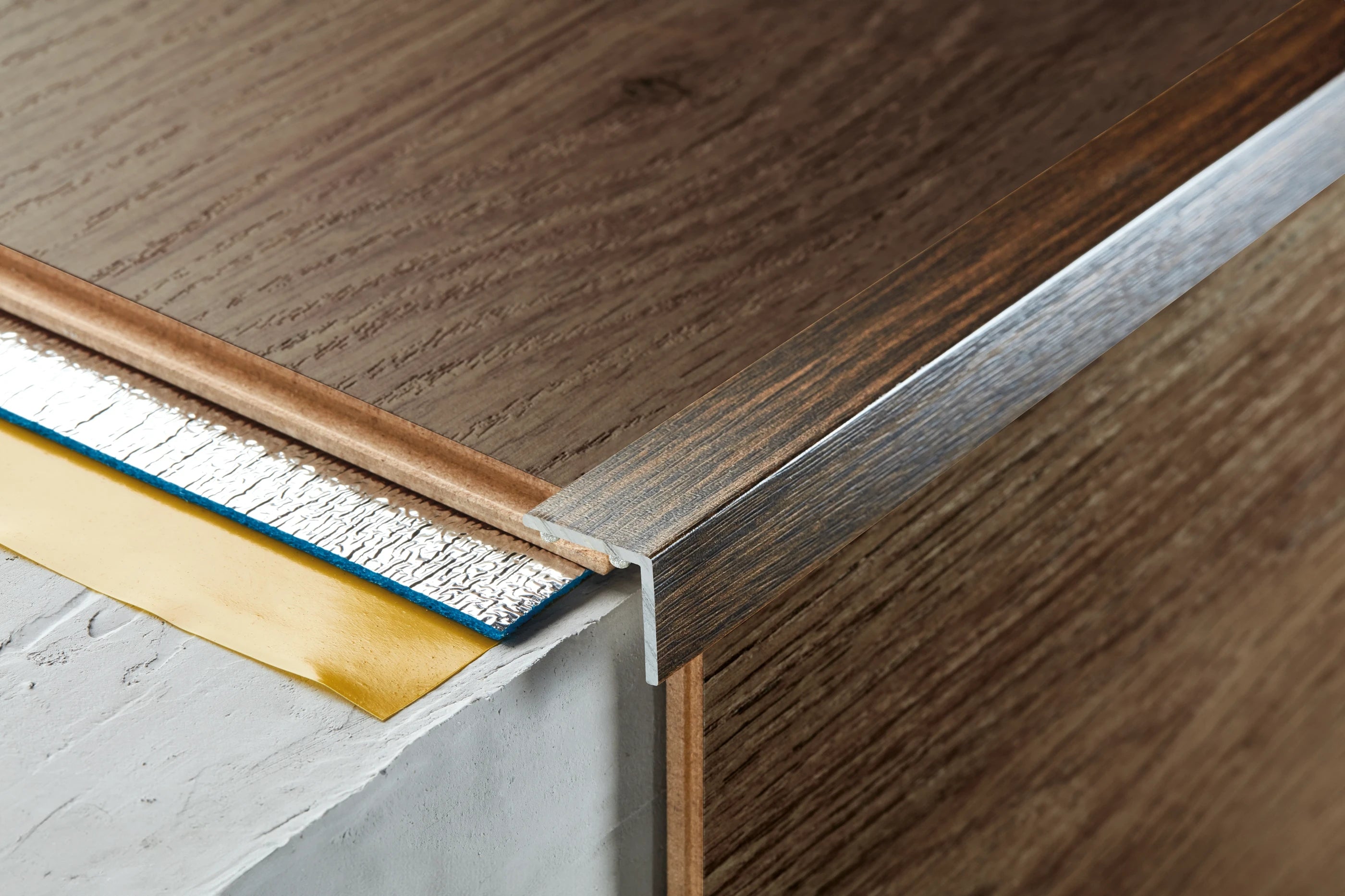 Aluminum corner stair profile 20x20mm Cezar Silver Matt 2.50m