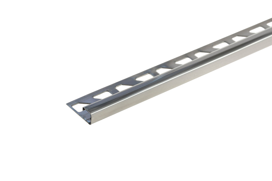 Stainless steel corner tile profile, equal, 10mmx32mm, Cezar Natural Gloss, 2.50m