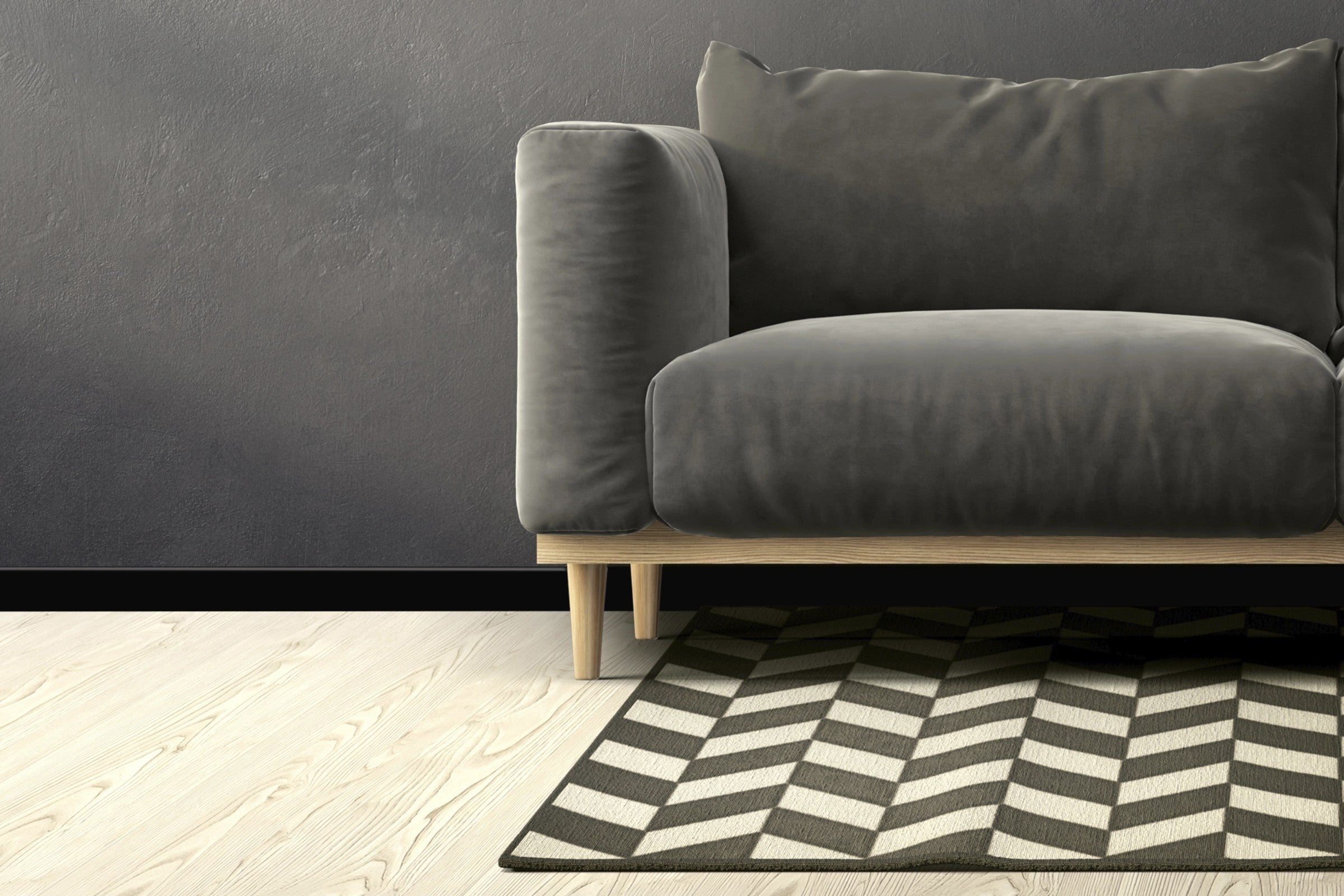 Listwa przypodłogowa 78x13mm LPC-11 Creativa by Cezar Czarny RAL9005 mat 2,44m