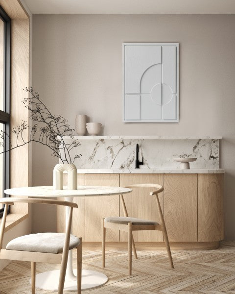 Wall Decor 350x500x18mm GEOMETRIC 1 MURSO Bianco