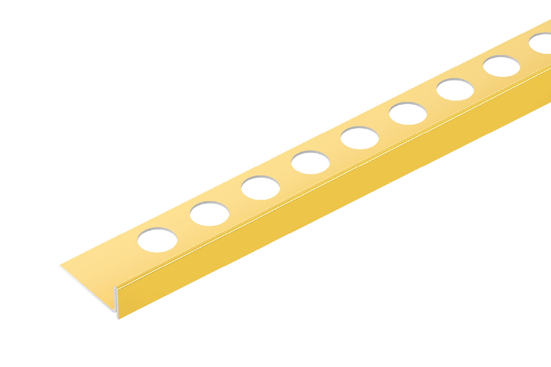 Profil do glazury brodzikowy THERMA LINE spad. boczny lewy 30x1mm Cezar Złoty połysk 1,2m