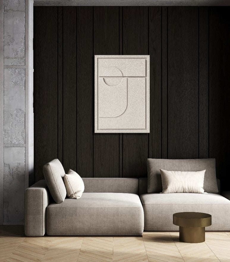 Wall Decor 350x500x18mm GEOMETRIC 2 MURSO Almond Beige