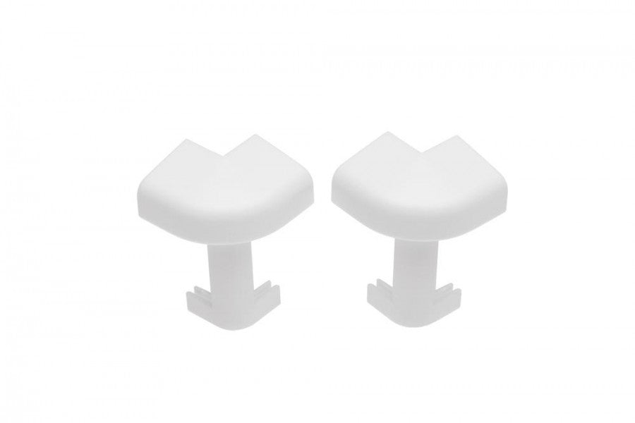 Narożnik zewnętrzny do listwy dywanowej ożebrowanej Cezar Biały RAL9003 Mat