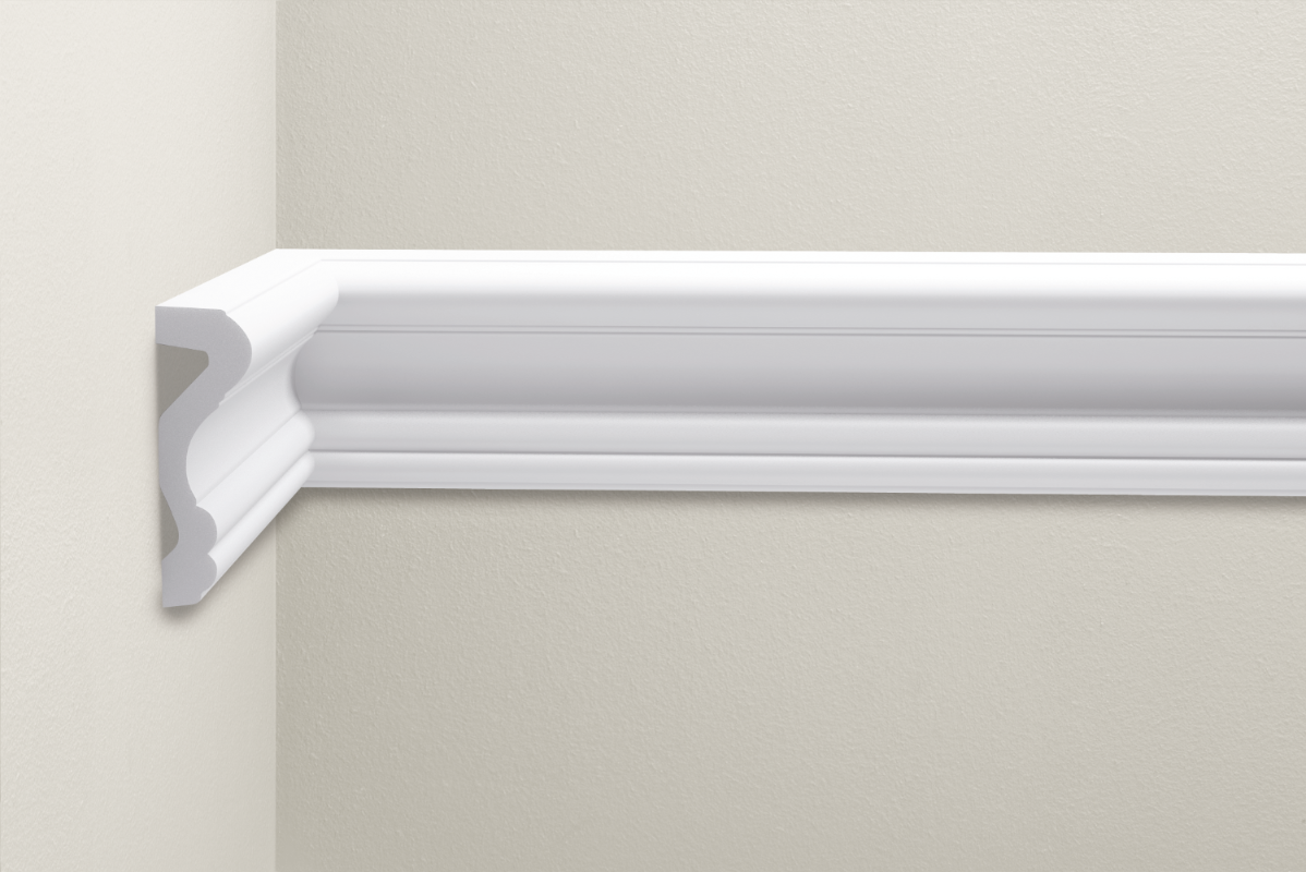 Listwa naścienna gładka LNG-03 Flex Cezar Biały 2,40m