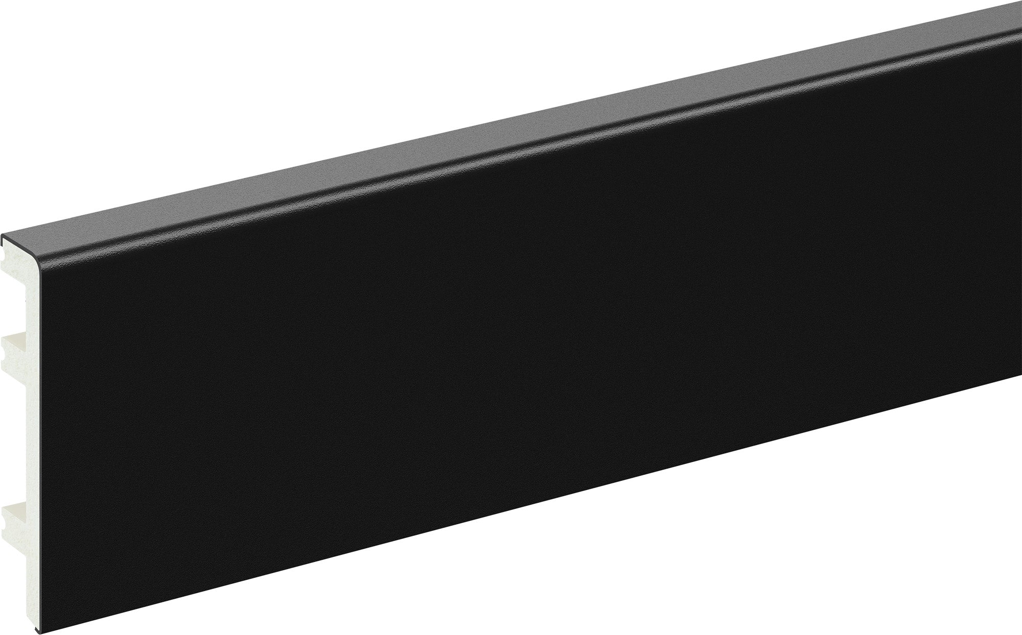 Listwa przypodłogowa Status Line PVC 80x15mm Cezar Czarny RAL9005 mat 2,20m