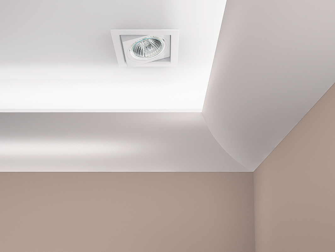 Listwa ozdobna LOC-07 Cezar Biały Mat 2,44m