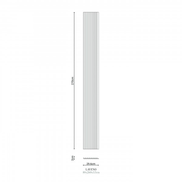 Panel ścienny LAVENO 300x20mm Cezar Biały Mat 2,70m