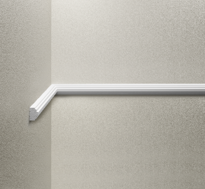 Listwa naścienna gładka 21,5x14,8mm Cezar Biały mat 2,44m