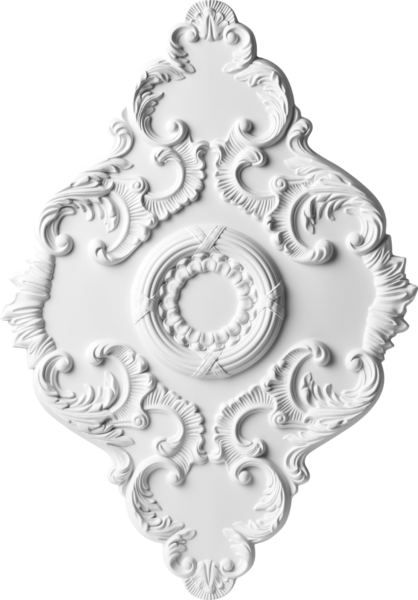 Rosette 940x35mm Cezar White Matte