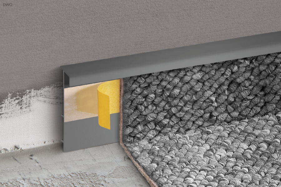 Listwa dywanowa płaska PVC Cezar Grafitowy RAL7024 Mat 2,50m