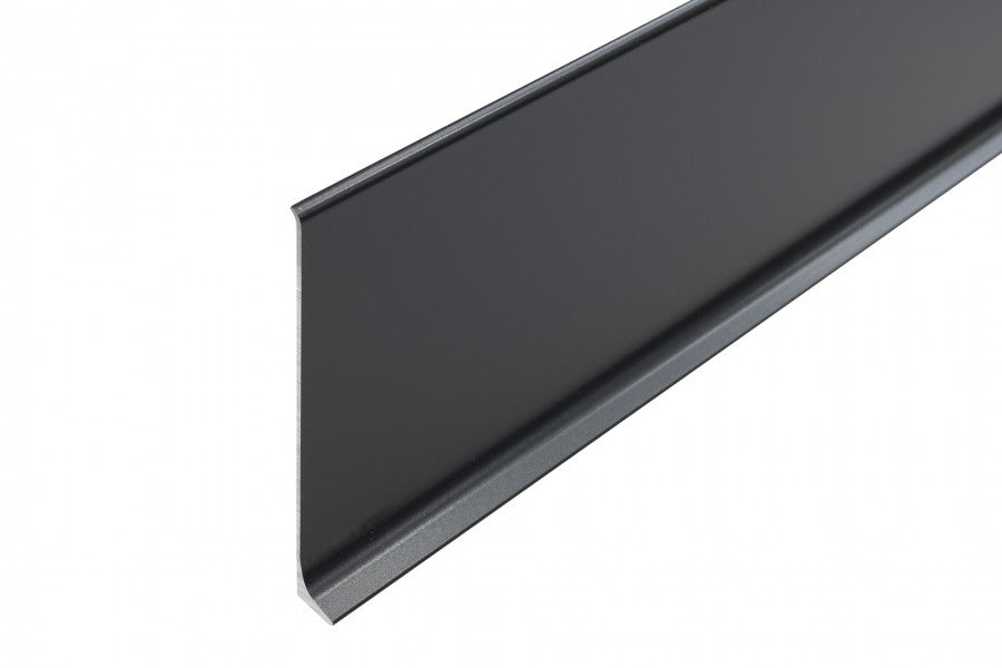 Aluminum skirting board 100mm Cezar Dark Gray RAL7021 Matt 2.50m