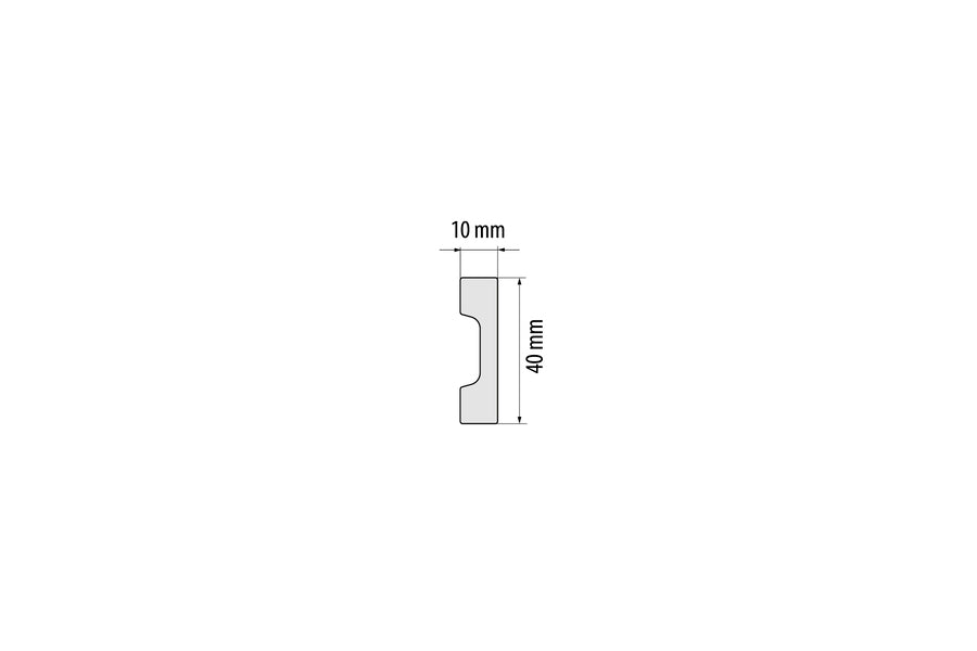 Listwa przypodłogowa LPC-36 40x10mm Cezar Biały Mat 2,44m