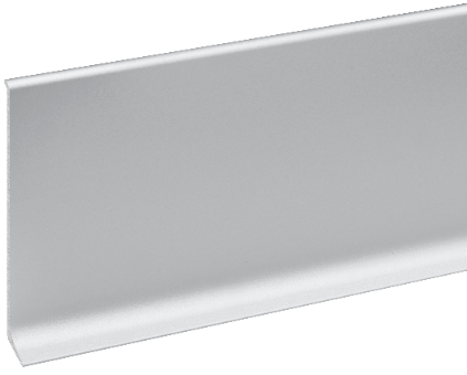 Aluminum skirting board 100mm Cezar Silver Matte 2.50m