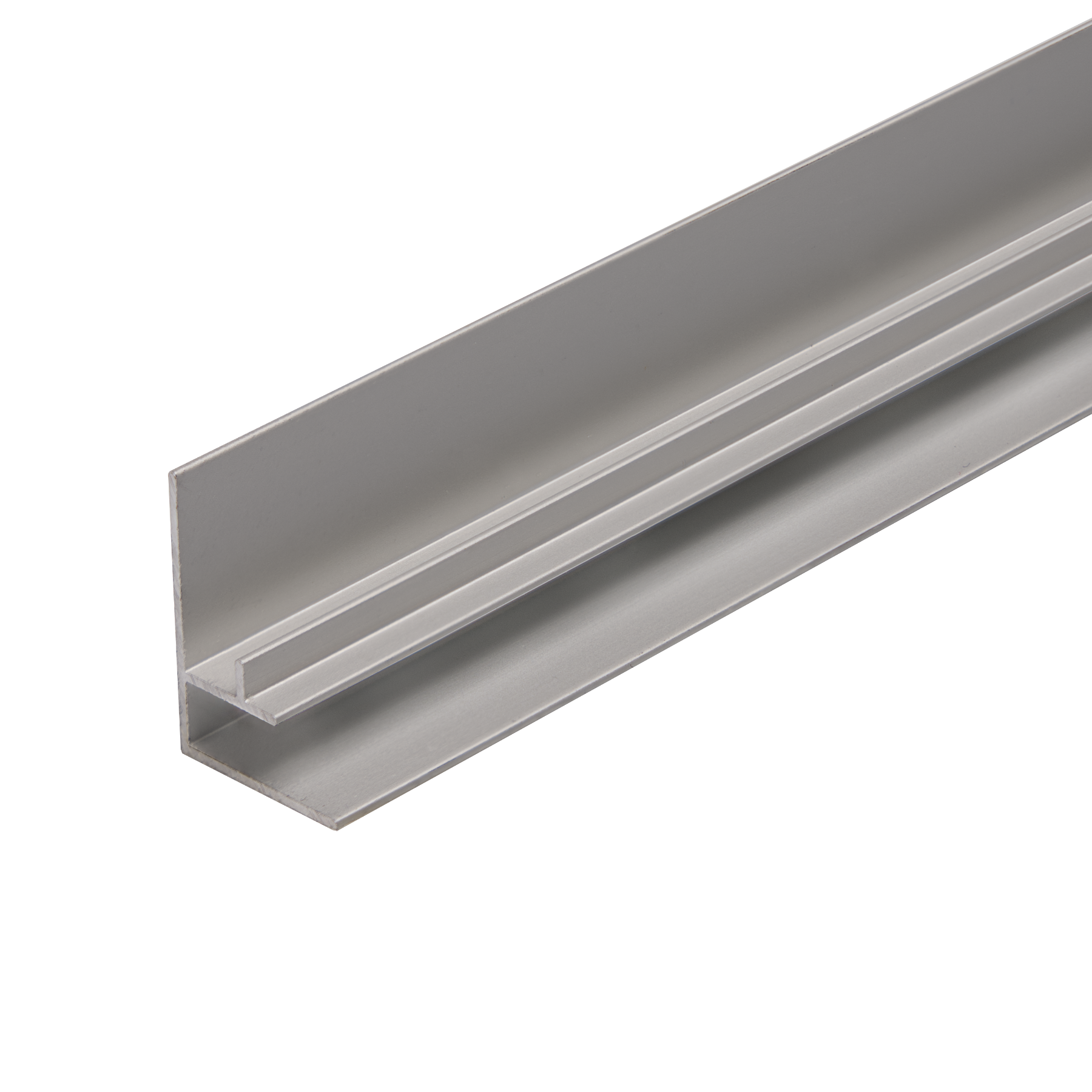 Listwa aluminiowa kątowa wewnętrzna do paneli SPC Cezar Srebrny mat 2,80m