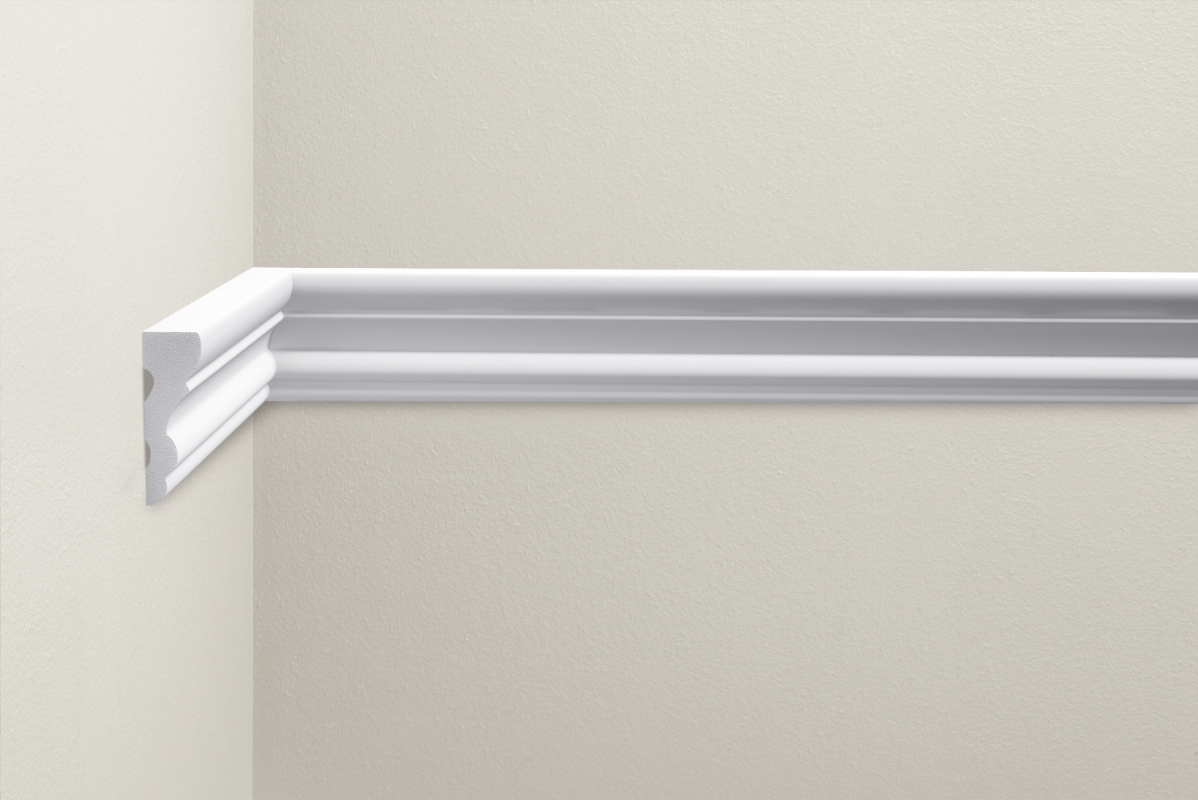 Listwa naścienna gładka LNG-05 Flex Cezar Biały 2,40m