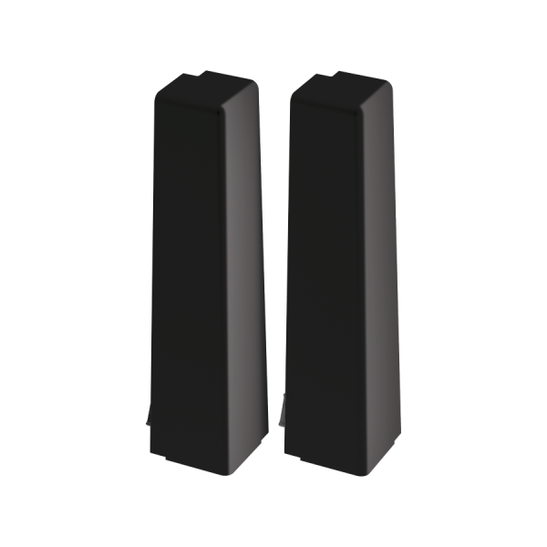 External corner for MASTERLINE skirting board 13x80mm 1 set = 2 pcs Cezar Black RAL9005 Matt