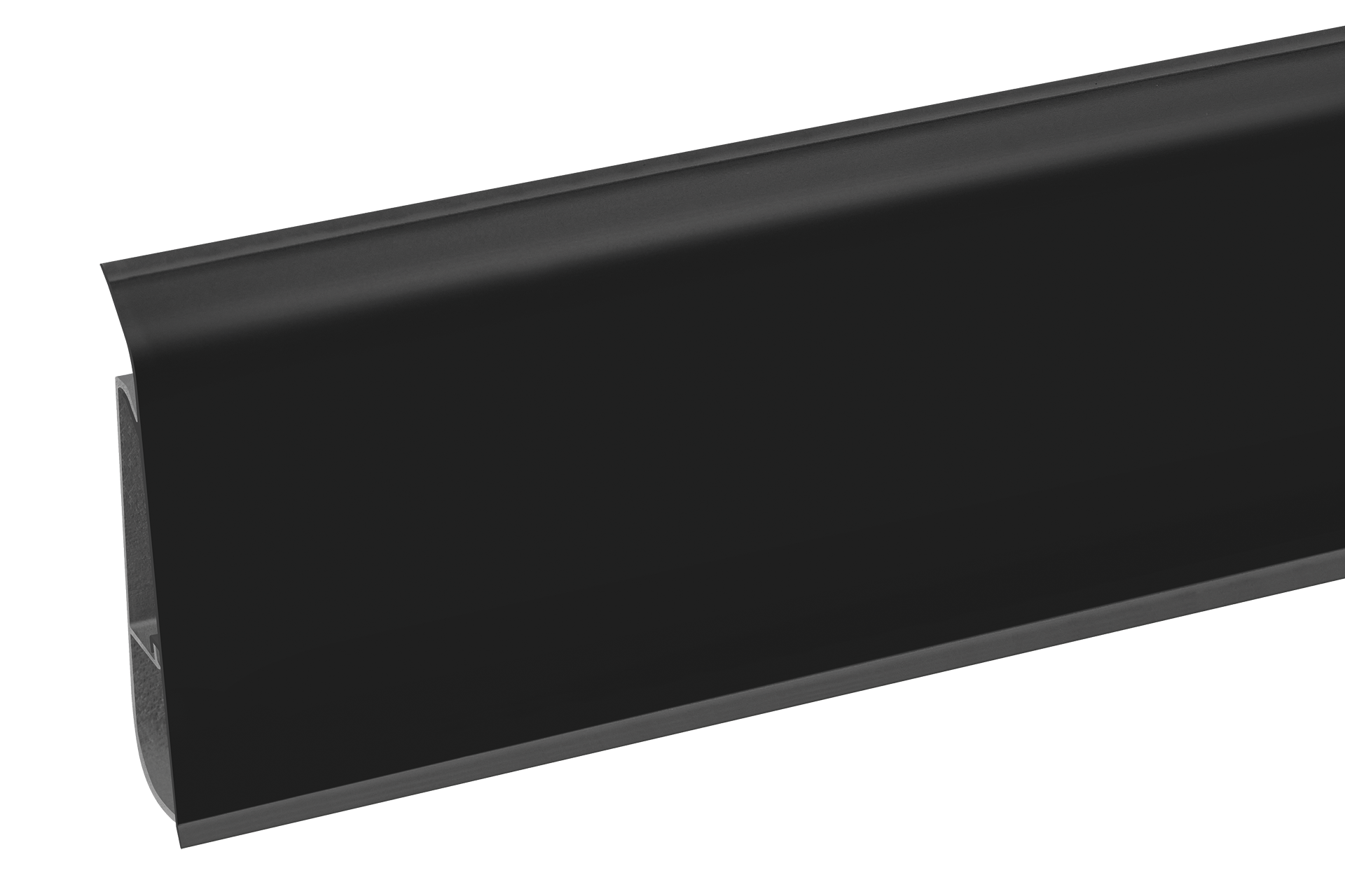 Listwa przypodłogowa PVC SOFTline 22,5x75mm Cezar Czarny RAL9005 Mat 2,20m