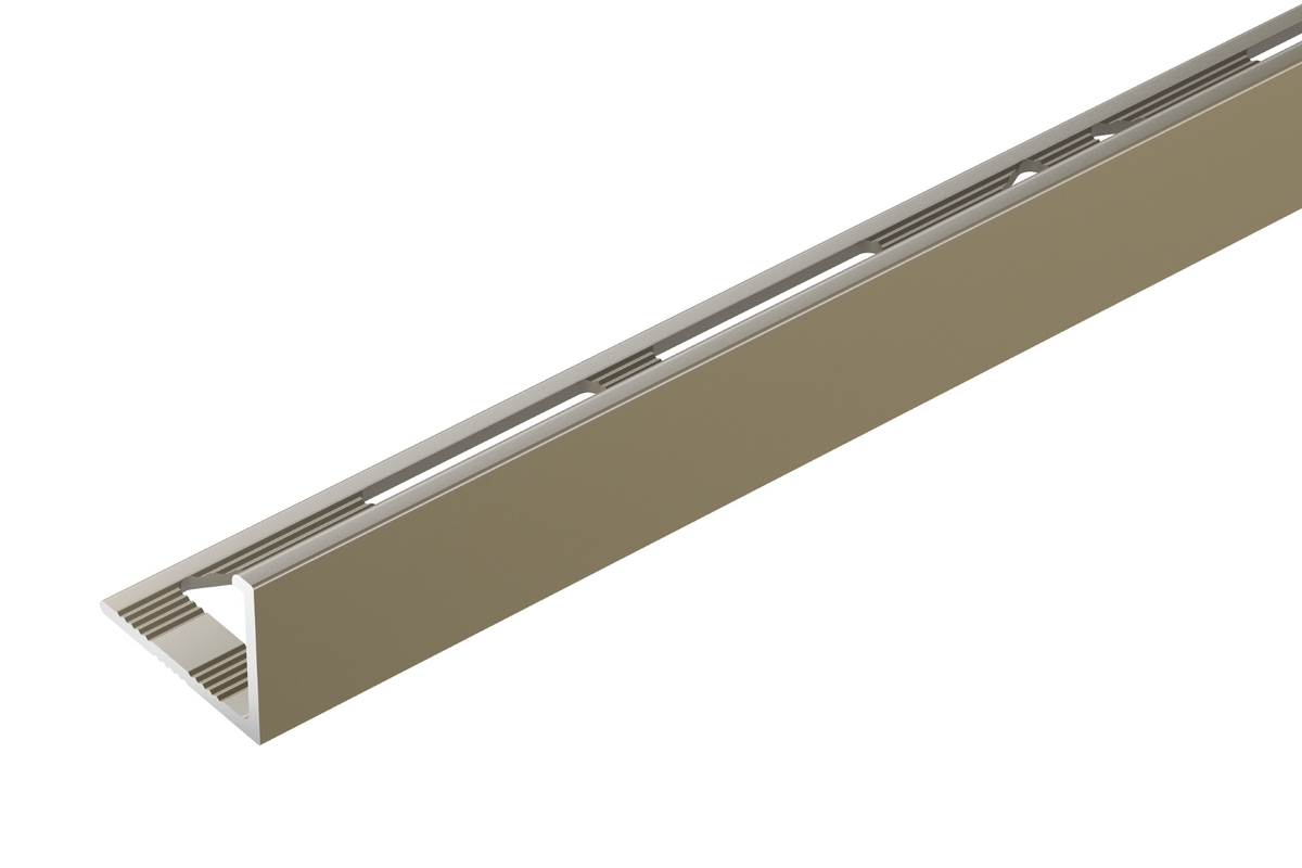 Profil do glazury aluminiowy narożny 10mm Cezar Szampan Mat 2,50m
