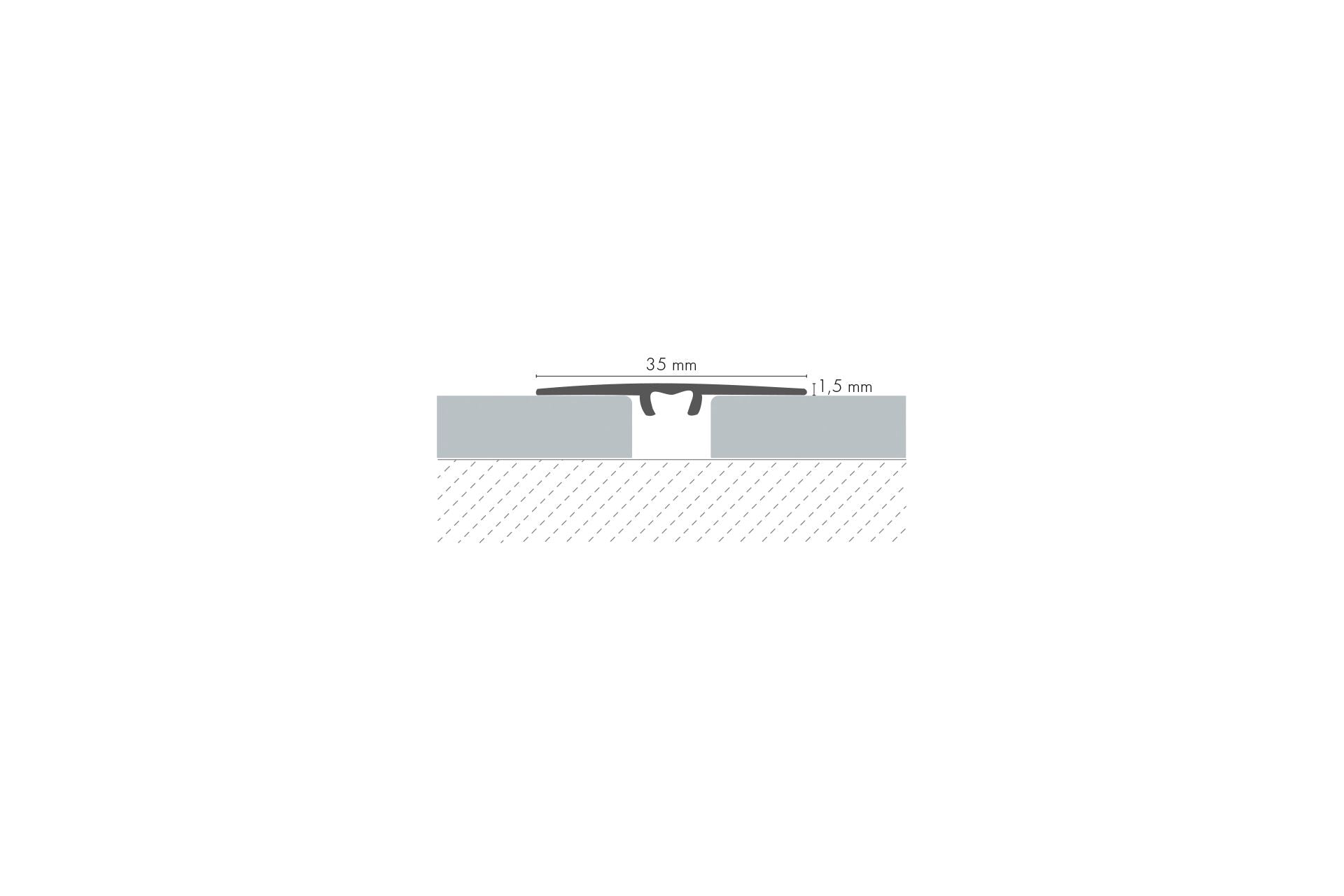 Profil progowy aluminiowy płaski 35mm 5w1 CEZAR Dąb Dworski mat 0,93m