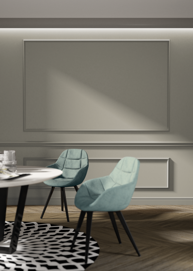 Listwa naścienna gładka 34x15,4mm Cezar Biały mat 2,44m