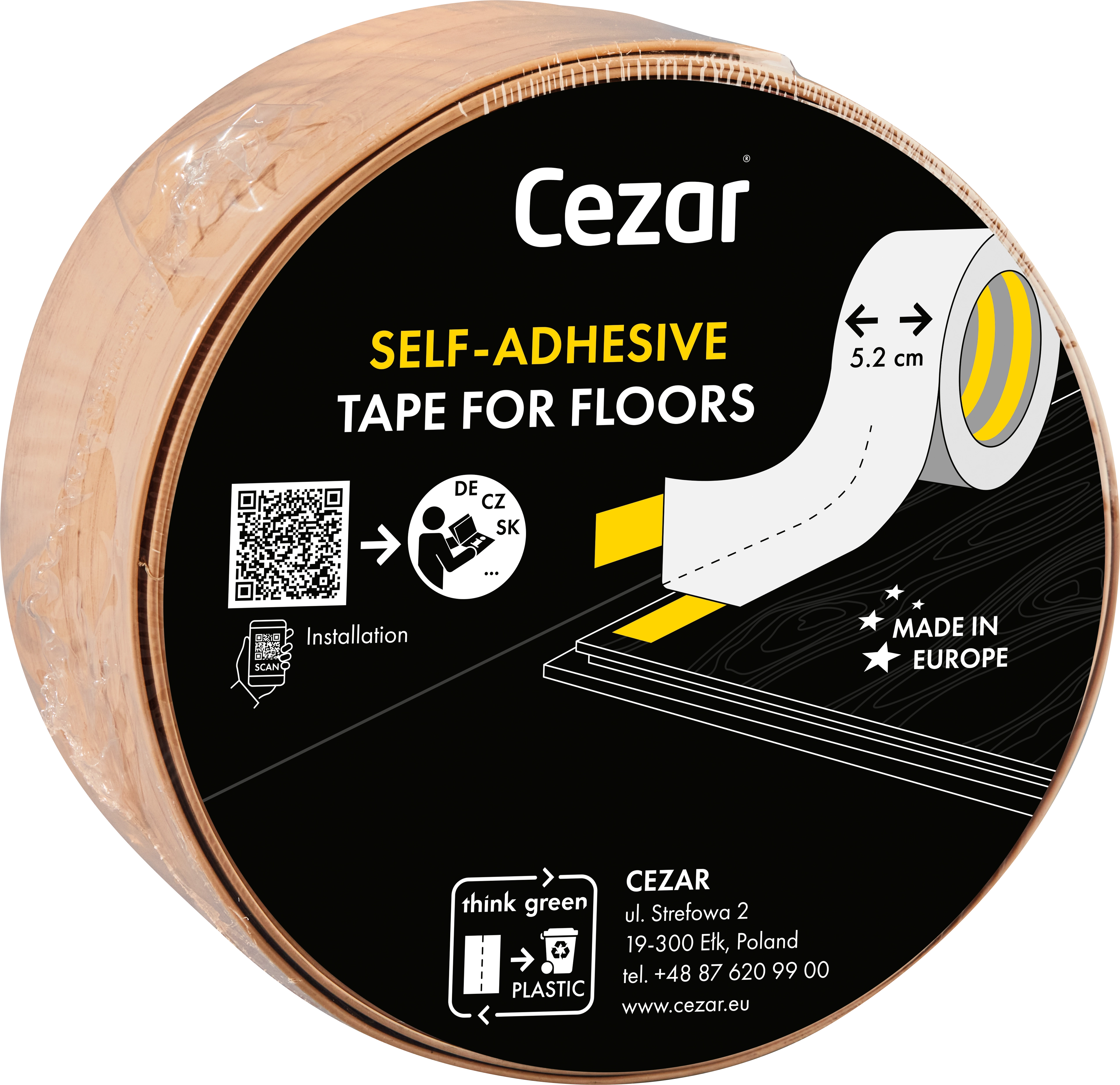 Taśma przypodłogowa 24x28mm Cezar Dąb Bielony Anak Mat 15m