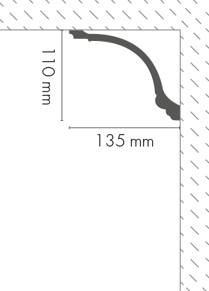 Listwa gzymsowa zdobiona LGZ-05 Cezar Biała 2,40m