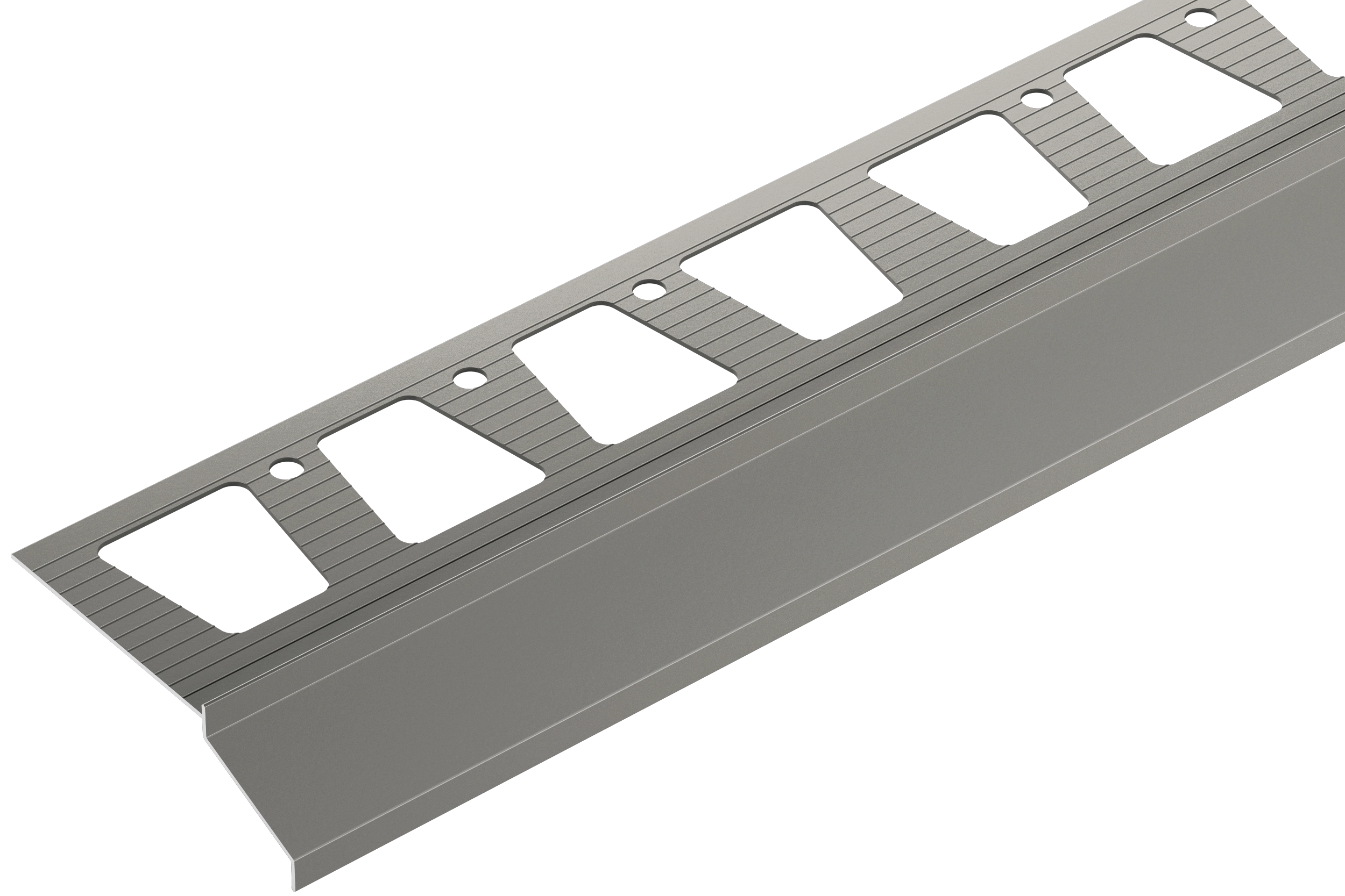 Okap balkonowy 32,2x101,8mm Cezar Szary Ciemny RAL7037 Połysk 2m