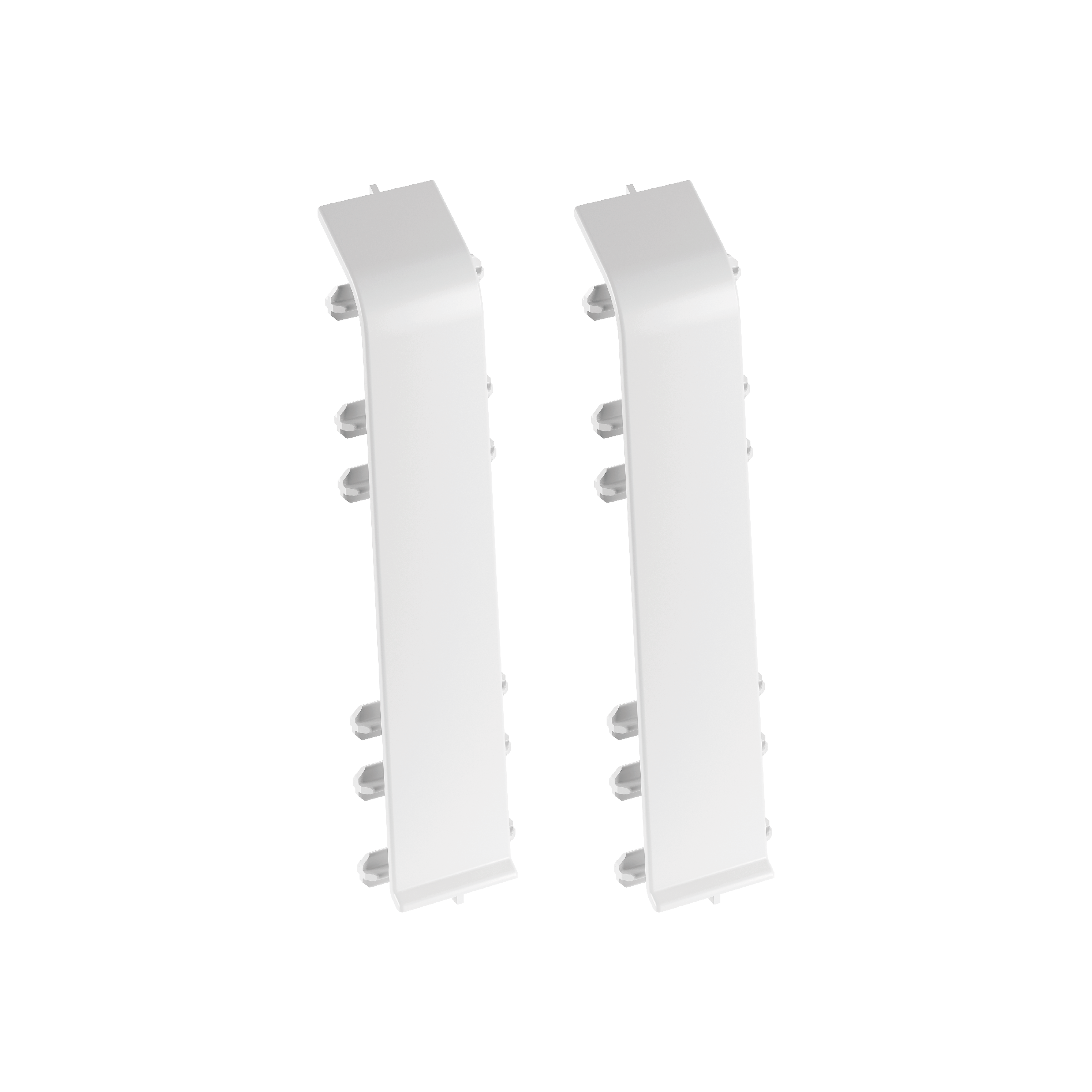 Łącznik do listwy przypodłogowej Softline 22,5x75mm Cezar 1kpl=2szt Cezar Biały Zimny mat