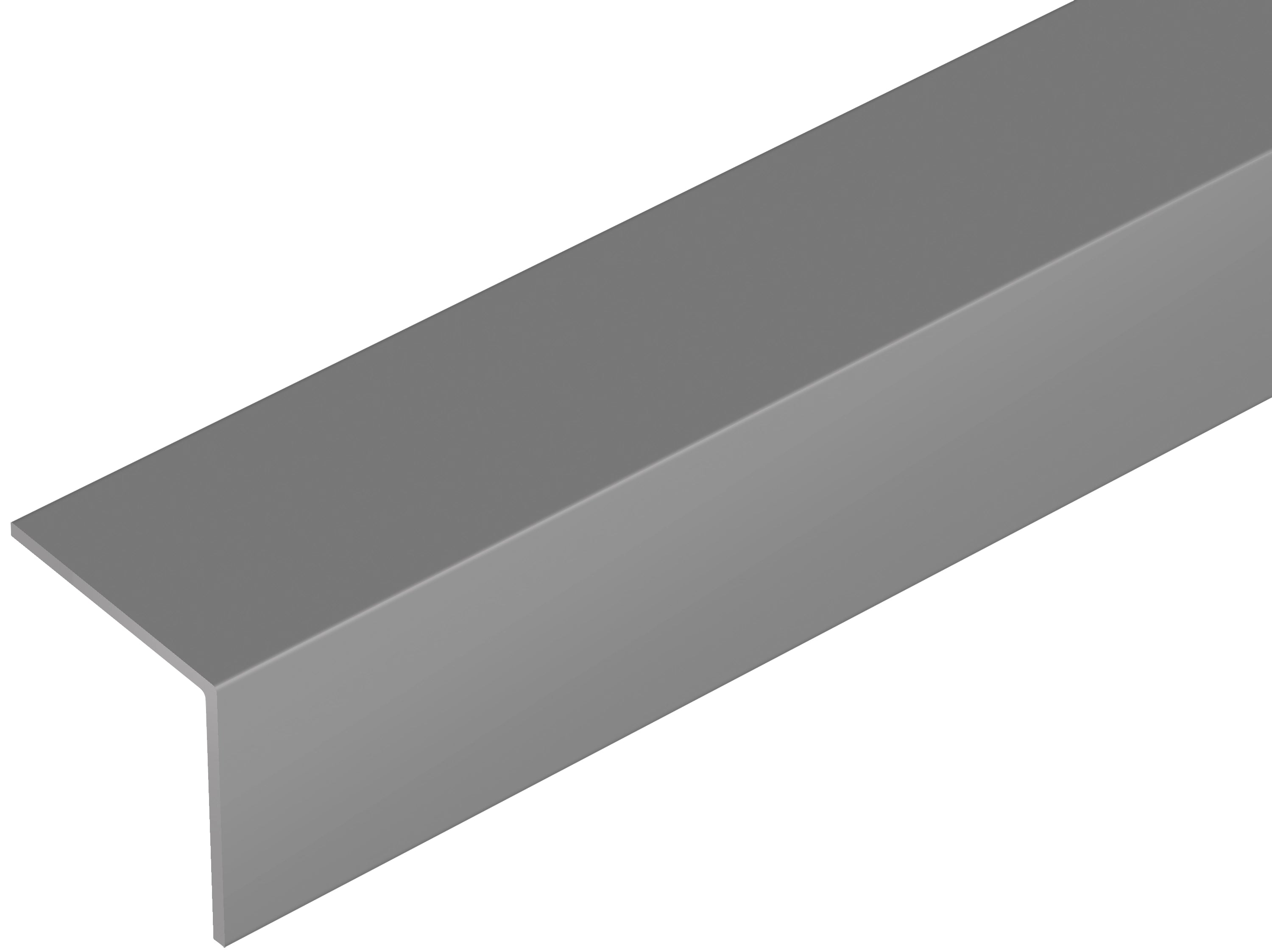 Kątownik PVC 15x15x1,1mm Cezar Szary Ciemny RAL7037 Mat 2,75m