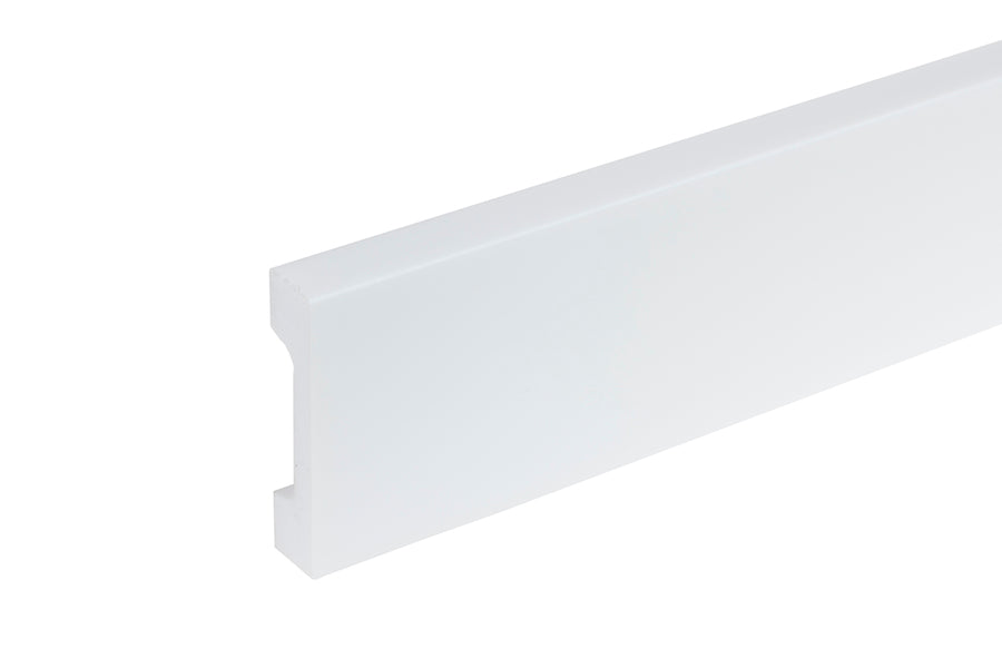 LPC-23 skirting board 68.4x15.3mm Cezar White RAL9003 Gloss 2.44m