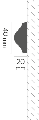 Corner for smooth wall strip 09-1 Cezar White
