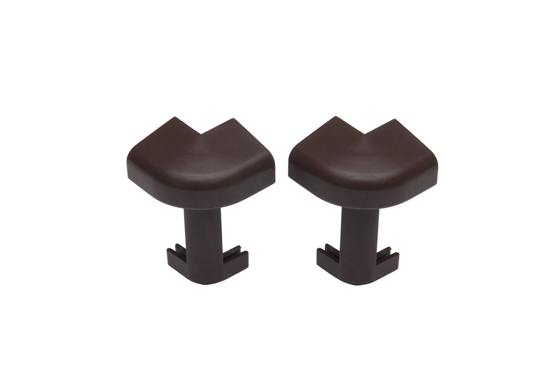 Narożnik zewnętrzny do listwy dywanowej ożebrowanej Cezar Brąz Czekoladowy RAL8019 Mat