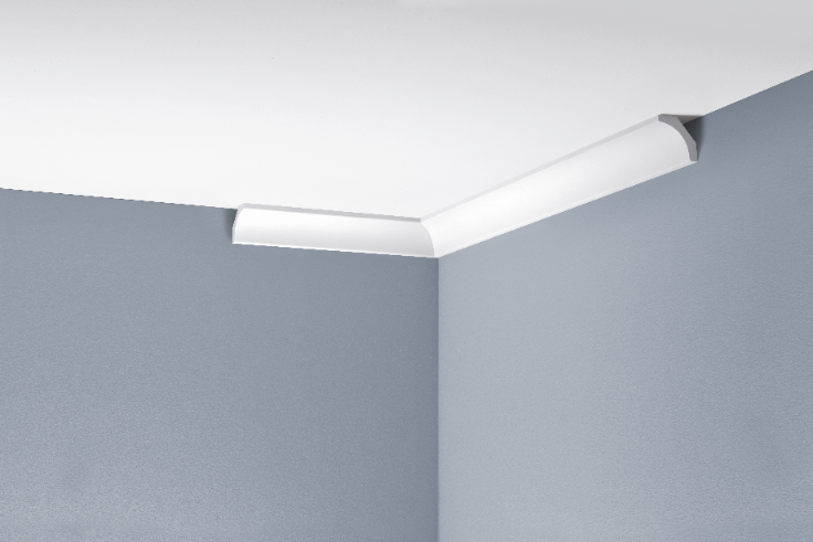 Smooth cornice strip LGG-28 Cezar White 2.40 m