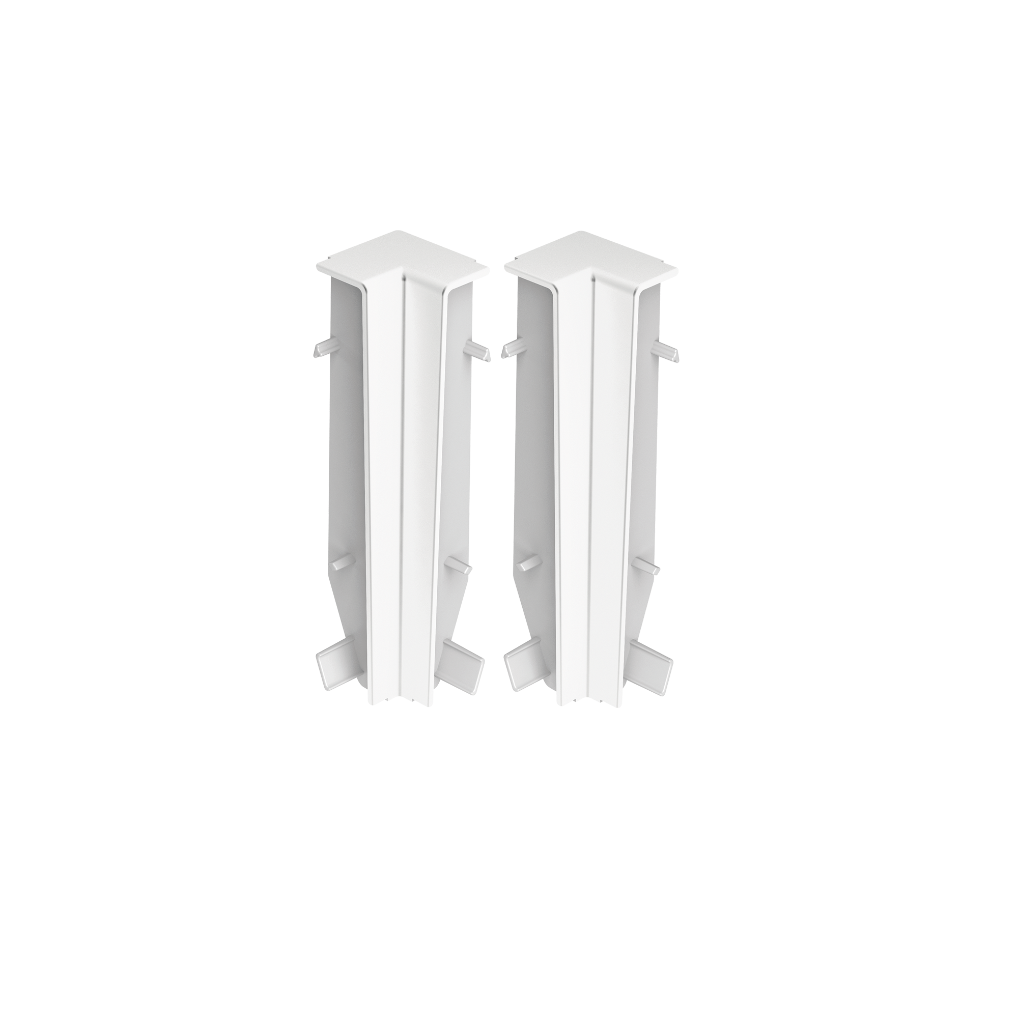 Narożnik wewnętrzny do listwy przypodłogowej MASTERLINE 13x80mm 1kpl=2szt Cezar Biały RAL9003 Mat