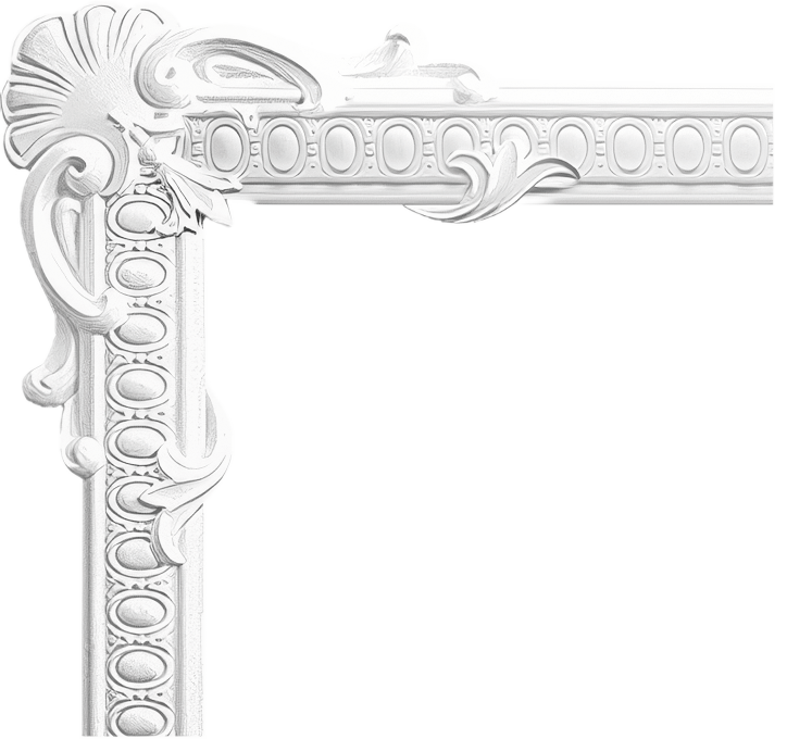 Narożnik do listwy naściennej zdobionej 03-1 Cezar Biały