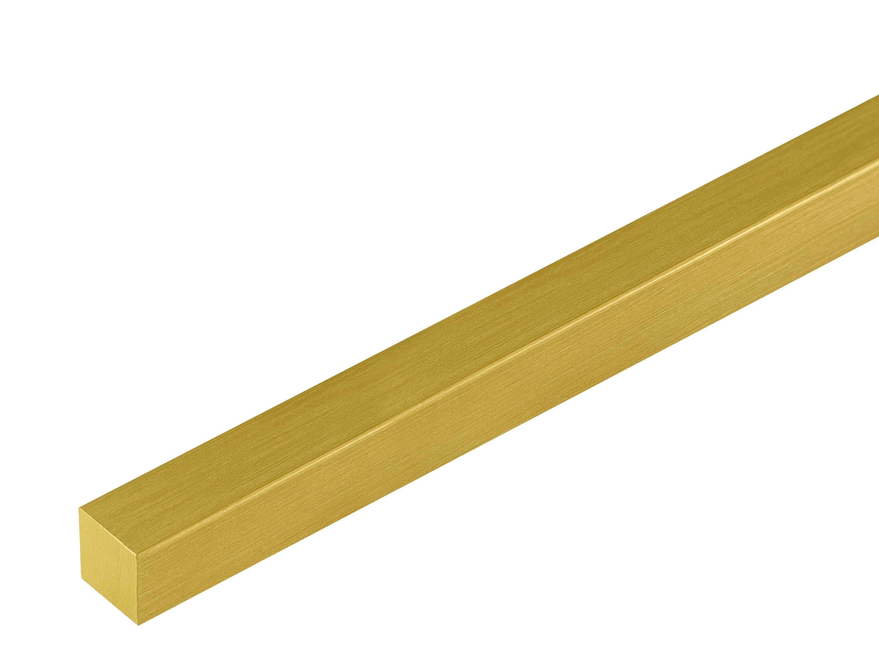 Sztanga kwadratowa mosiężna 4x4mm Cezar Naturalny surowy 1m