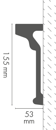 Listwa naścienna gładka LNG-11 Cezar Biały 2,40m