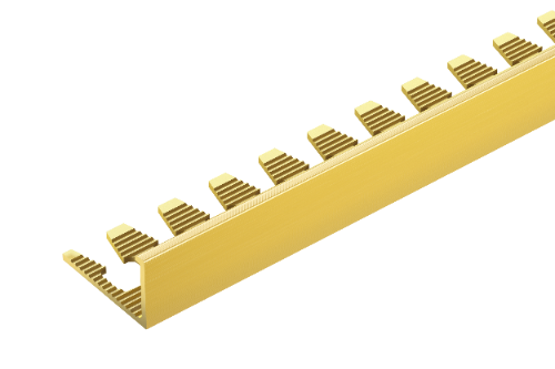 Brass corner tile profile 8mm Cezar Natural raw 2m