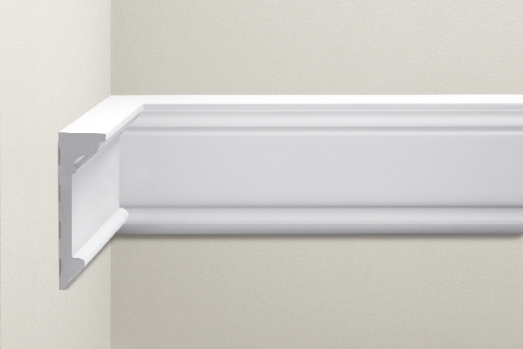 Listwa naścienna gładka LNG-06 Cezar Biały 2,40m