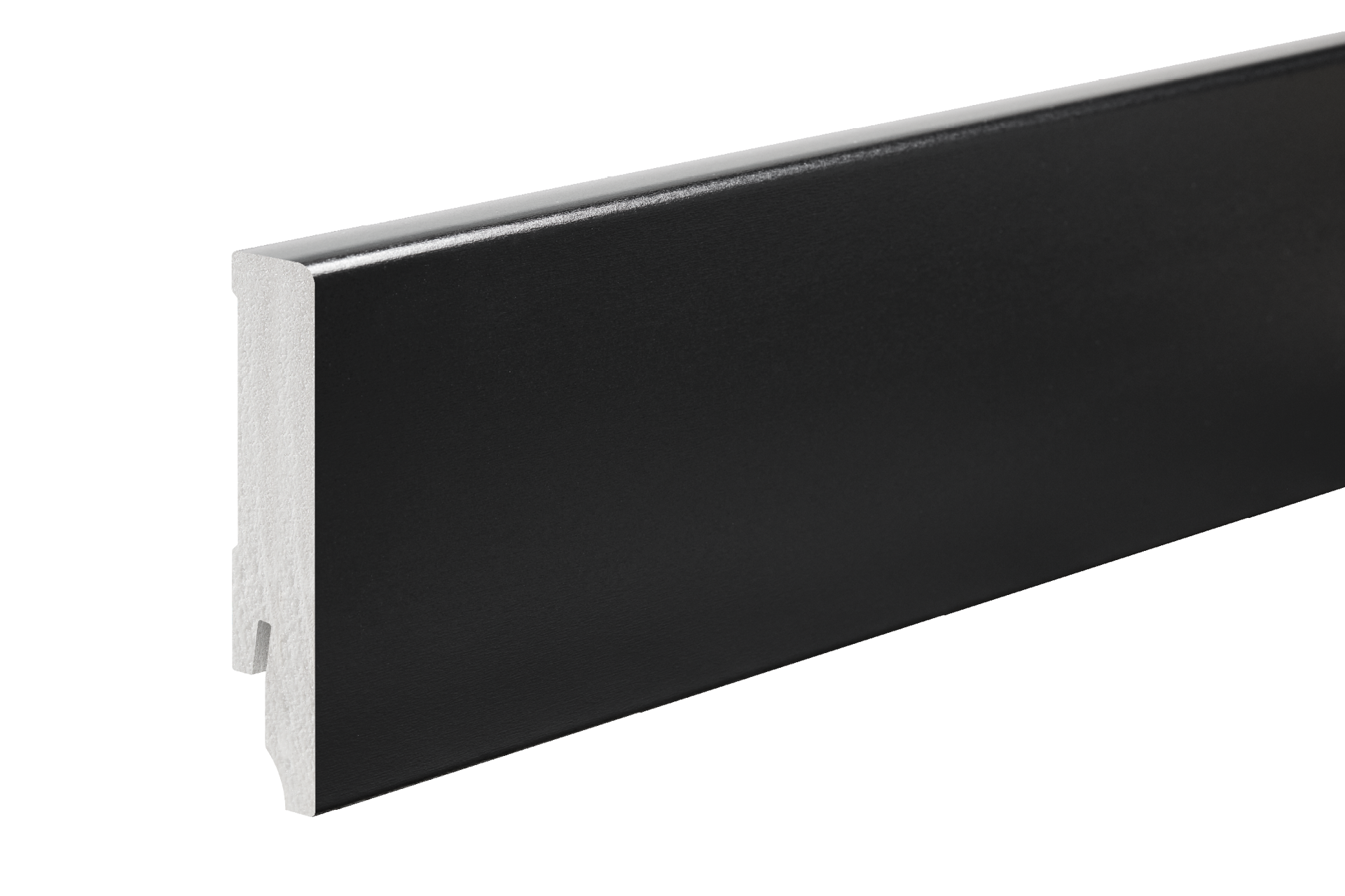 LPC-51 skirting board 80x14mm Cezar Black RAL9005 Matt 2.20m