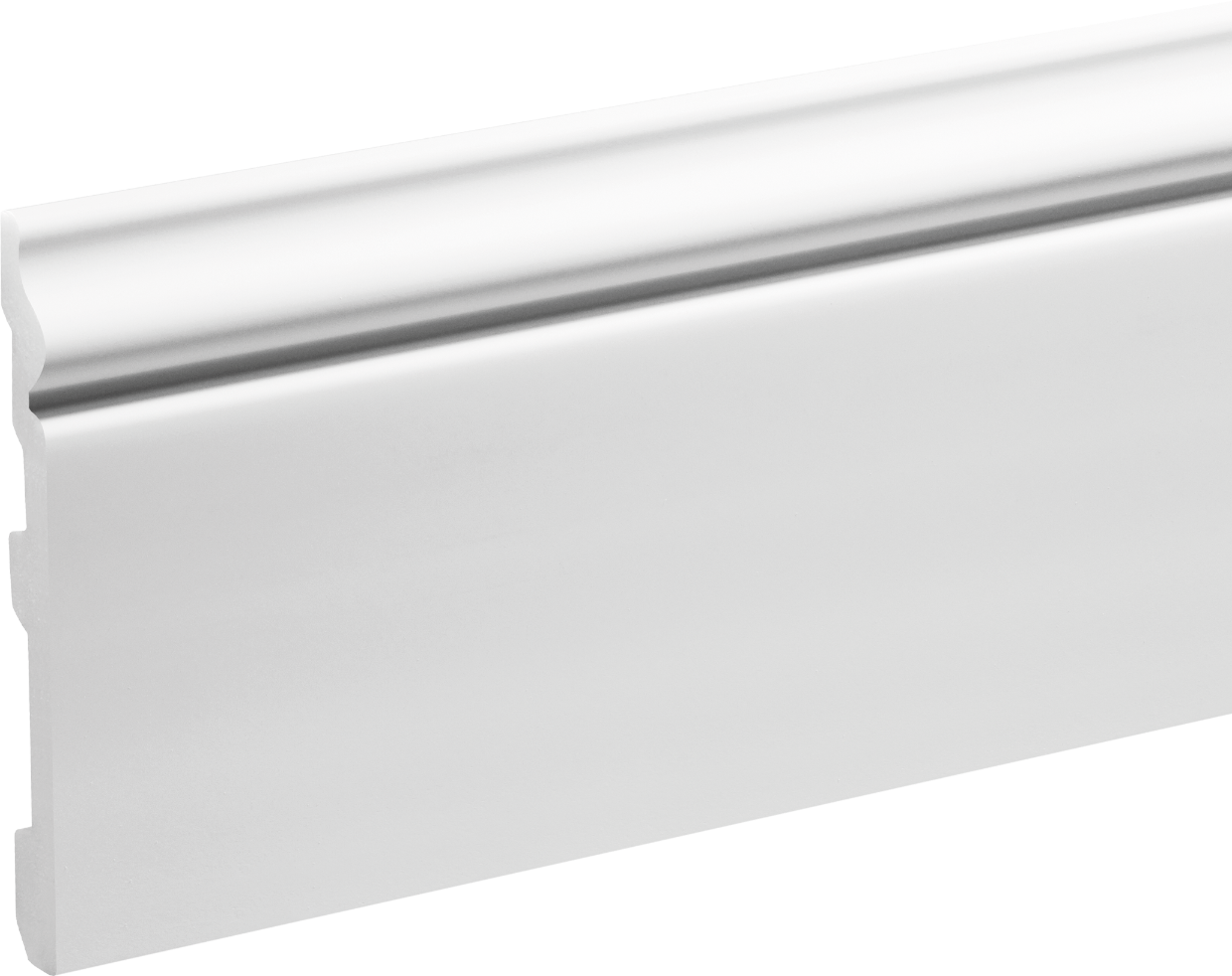 LPC-22 skirting board 117x14.5mm Cezar White RAL9003 Gloss 2.44m