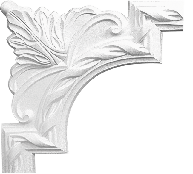 Narożnik do listwy naściennej zdobionej 04-1 Cezar Biały