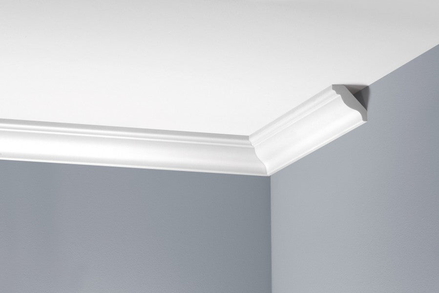 Smooth cornice strip LGG-24 Flex Cezar White 2.40m