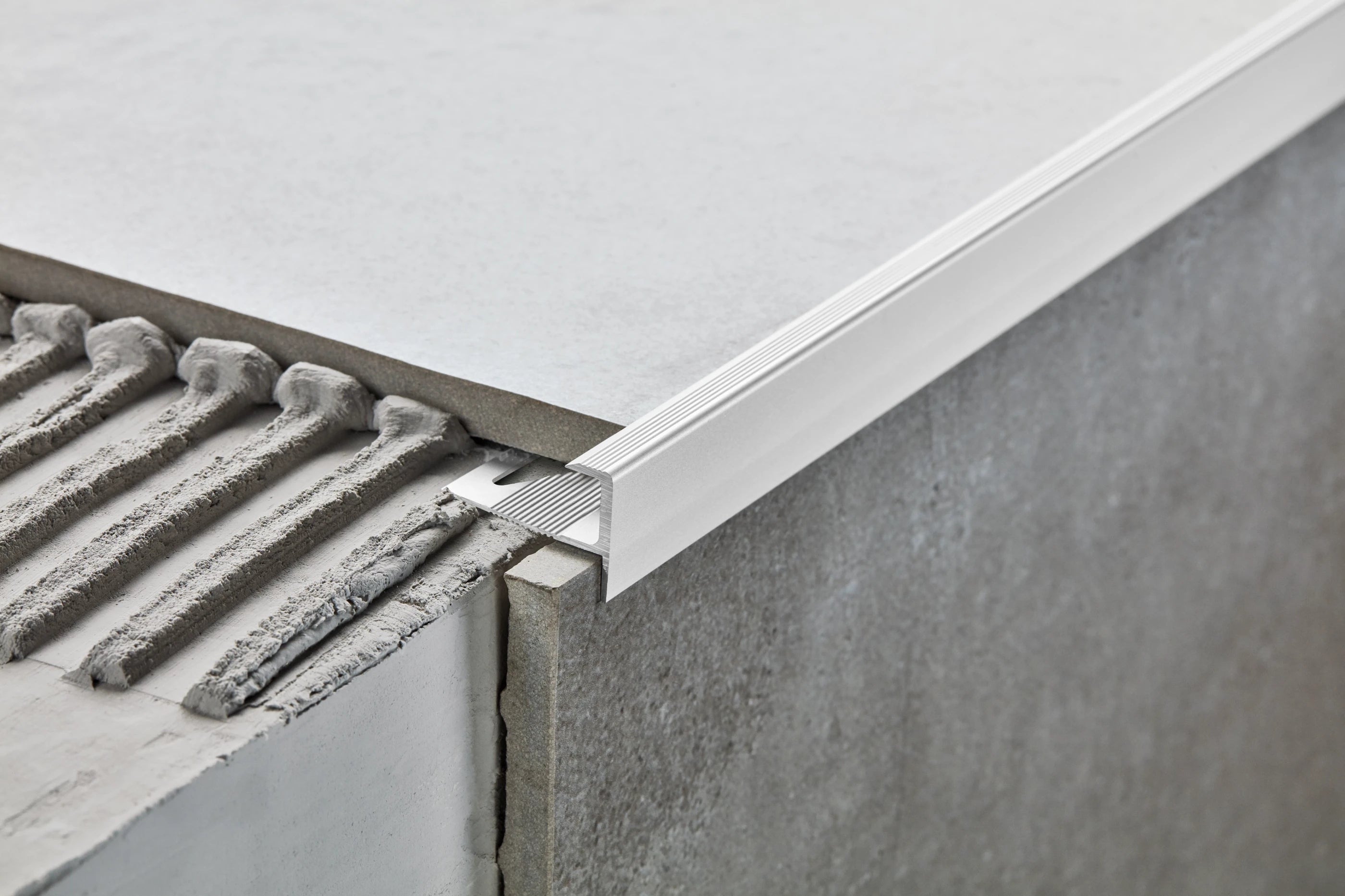 Aluminum stair profile CL Cezar Natural raw 2.50m