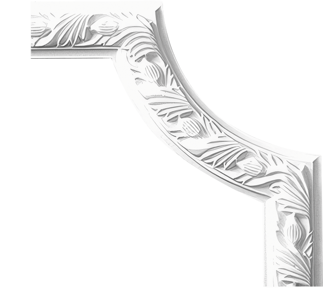 Narożnik do listwy naściennej zdobionej 05-1 Cezar Biały