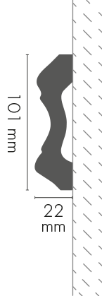 Listwa naścienna gładka LNG-14 Flex Cezar Biały 2,40m