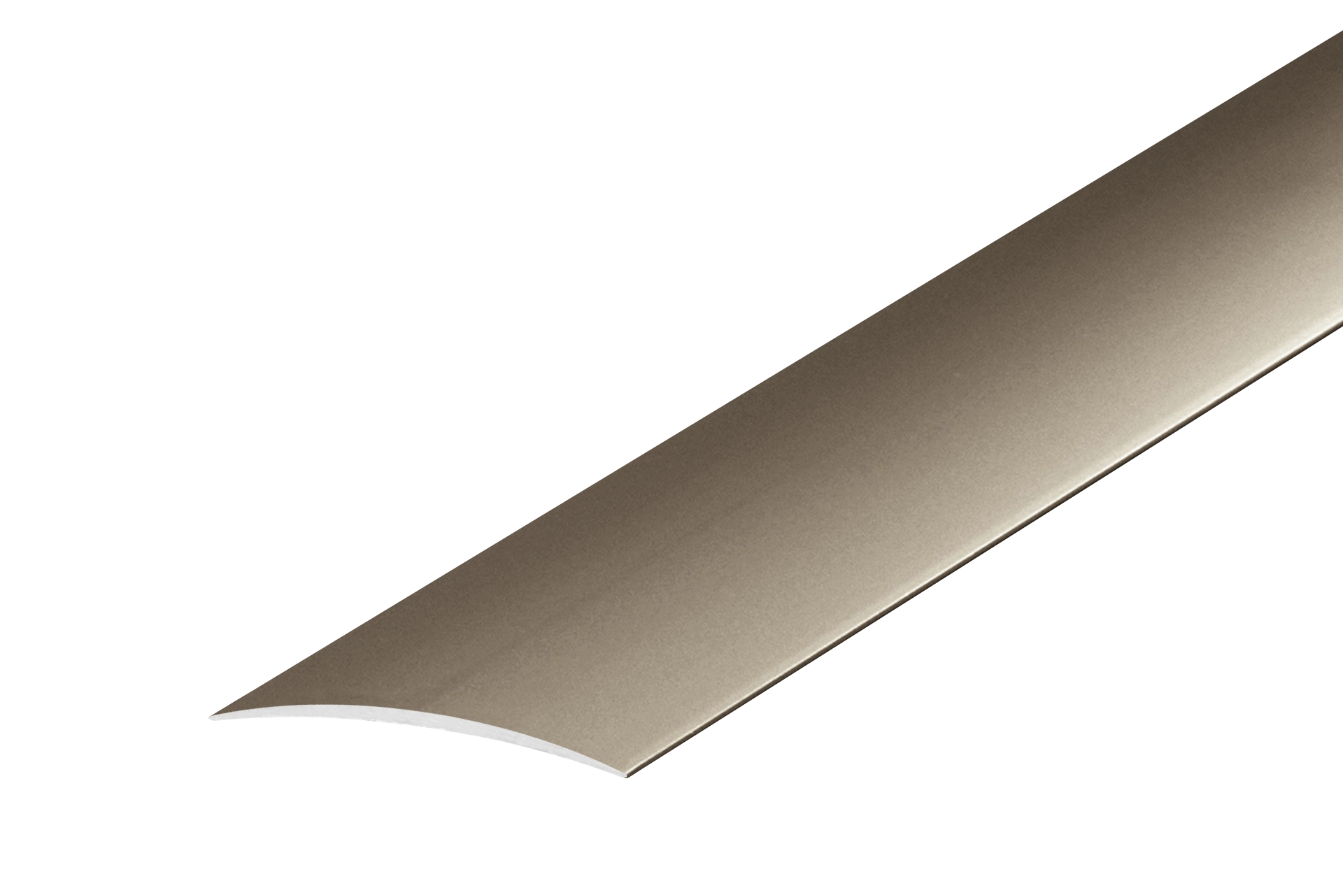 Oval aluminum threshold profile 60x5.1mm glued Cezar Champagne Matt 1m